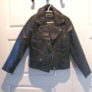 Girl's Faux Leather Jacket